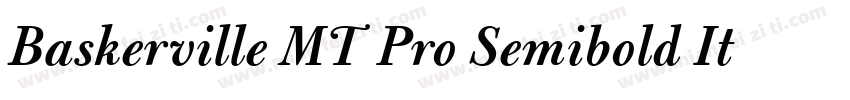 Baskerville MT Pro Semibold Italic字体转换